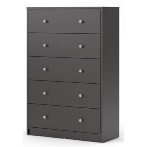 Tvilum 703292020 Portland 5 Drawer Chest, Coffee