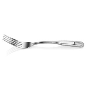 New Star Foodservice 58284 Shell Pattern, 18/0 Stainless Steel, Dinner Fork, 7.7-Inch, Set of 12