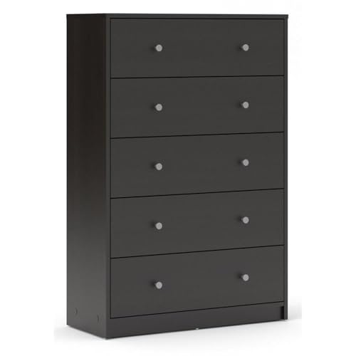 Tvilum 703292020 Portland 5 Drawer Chest, Coffee