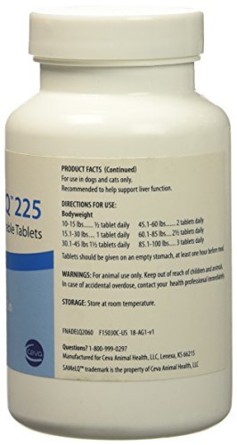 S Adenosyl 225 (SAMe) for MEDIUM / LARGE DOGS 225 mg (60 tabs)