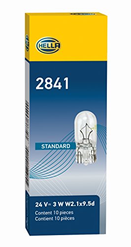 HELLA 2841 24V 3W Standard Miniature Replacement Navigation and Interior Light Bulb