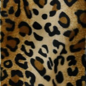 Velboa Animal Print Faux / Fake Fur Leopard Gold Fabric By the Yard by Fabric Drapery