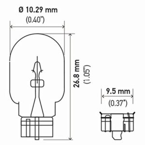 HELLA 2841 24V 3W Standard Miniature Replacement Navigation and Interior Light Bulb