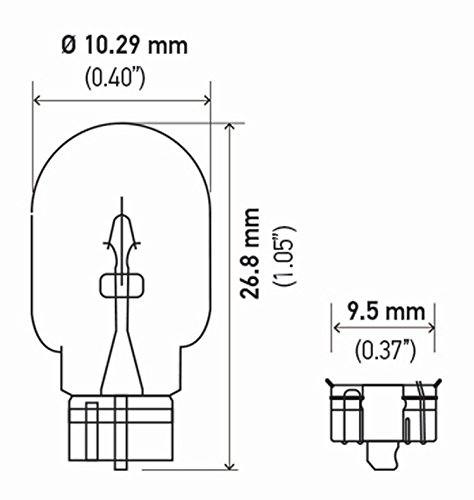 HELLA 2841 24V 3W Standard Miniature Replacement Navigation and Interior Light Bulb