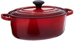 le creuset enameled cast iron signature oval dutch oven, 2.75 qt., cerise