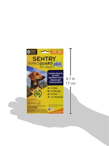 Sentry 6 Count FiproGuard Plus Dog Flea and Tick Drop, 22-Pound - Discontinued