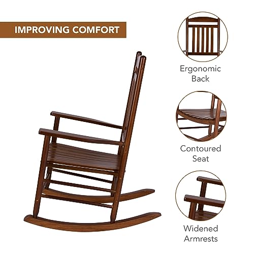 Shine Company Maine Wood Rocking Chair, Oak