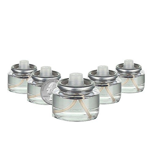 D'light Online HD8-90 Liquid Wax Disposable Clear 8 Hour Liquid Tealight Fuel Cell Oil Candle Cartridge Disposable Liquid Paraffin Smokeless Odorless | Clear Fuel Oil Shabbos Candles - Set of 90