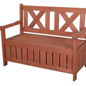 Leisure Season eisure Season SB6024 Wooden Backyard Brown-1 Piece-Patio, Balcony, Garden, Lawn, Park, Front Outdoor Bench with Storage