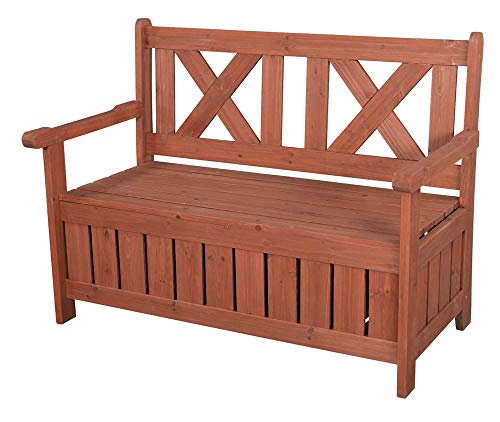 Leisure Season eisure Season SB6024 Wooden Backyard Brown-1 Piece-Patio, Balcony, Garden, Lawn, Park, Front Outdoor Bench with Storage