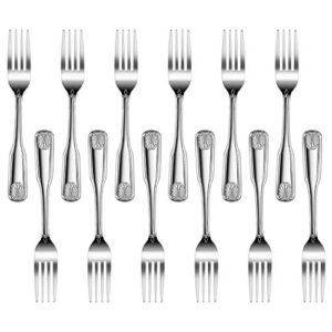 new star foodservice 58284 shell pattern, 18/0 stainless steel, dinner fork, 7.7-inch, set of 12