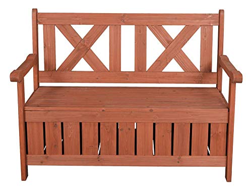 Leisure Season eisure Season SB6024 Wooden Backyard Brown-1 Piece-Patio, Balcony, Garden, Lawn, Park, Front Outdoor Bench with Storage