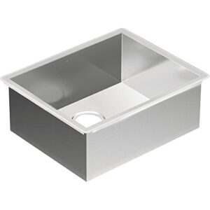 moen prep 18-gauge single stainless steel bowl undermount 22" x 18" single bowl kitchen sink, g18185