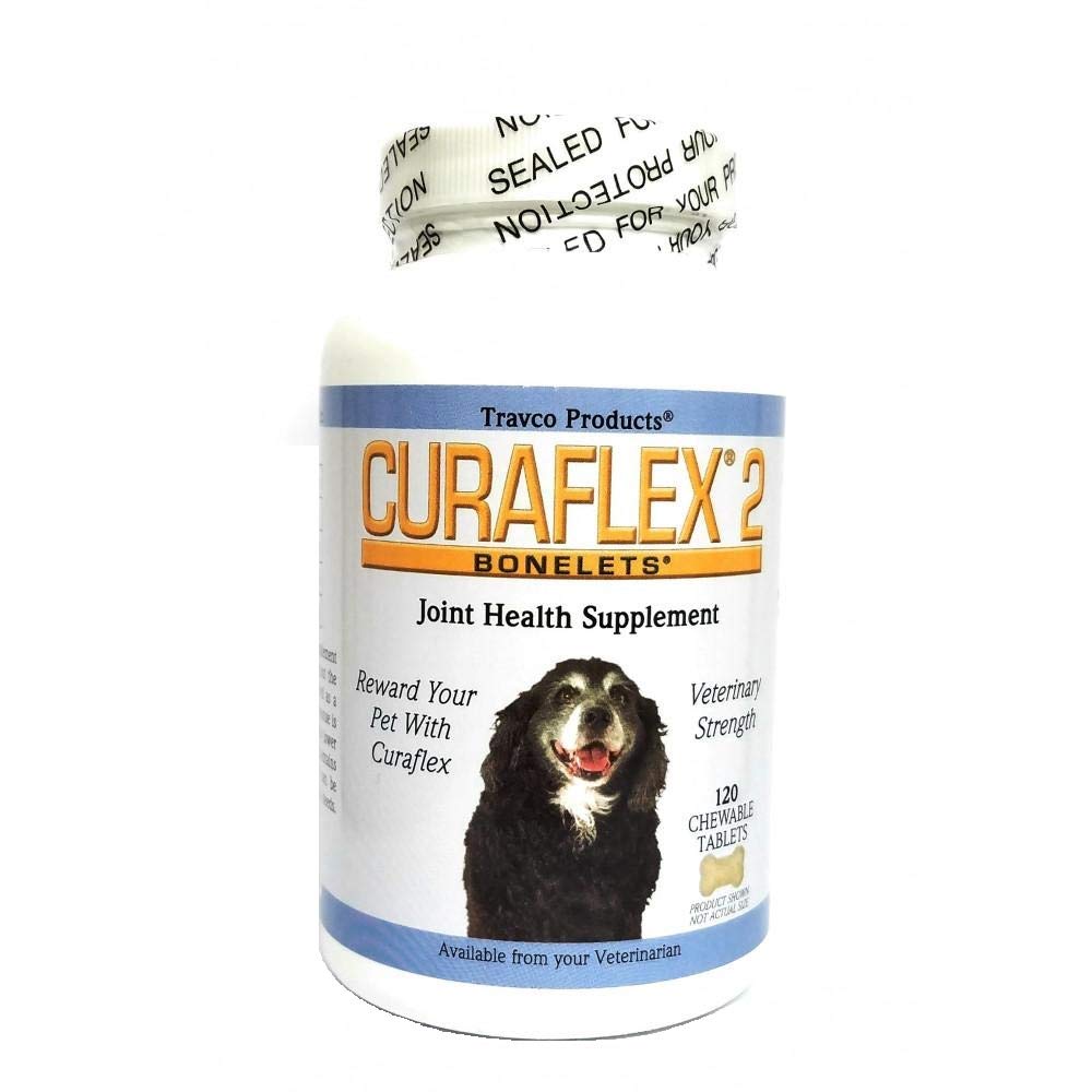 Curaflex 2 Bonelets, 120 Chewables, arthritis supplements for dogs, best glucosamine for dogs