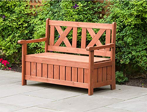 Leisure Season eisure Season SB6024 Wooden Backyard Brown-1 Piece-Patio, Balcony, Garden, Lawn, Park, Front Outdoor Bench with Storage