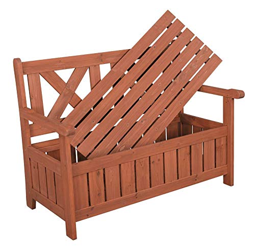 Leisure Season eisure Season SB6024 Wooden Backyard Brown-1 Piece-Patio, Balcony, Garden, Lawn, Park, Front Outdoor Bench with Storage