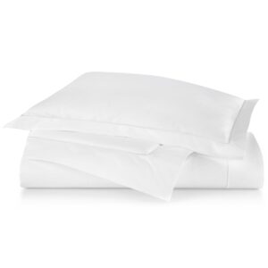 peacock alley boutique embroidered percale duvet covers - 100% long staple cotton, 200 thread-count - king (white)