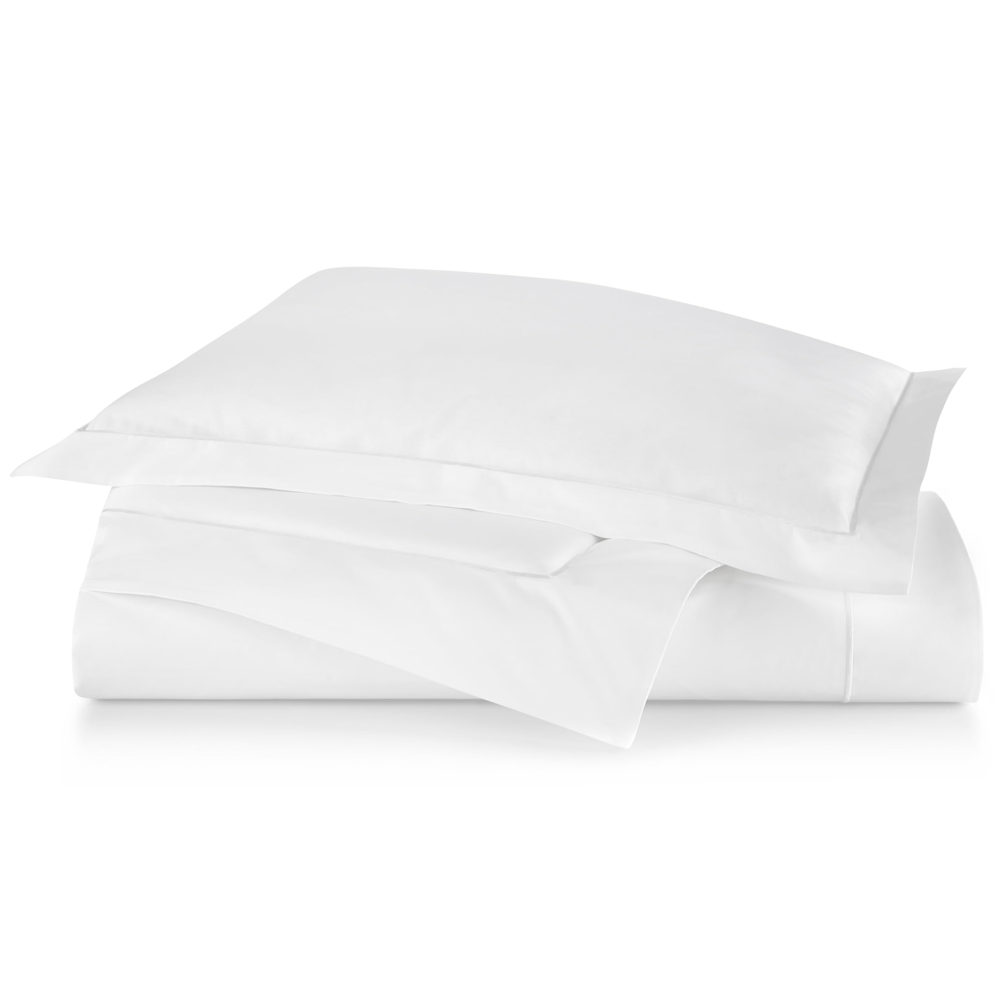 Peacock Alley Boutique Embroidered Percale Duvet Covers - 100% Long Staple Cotton, 200 Thread-Count - King (White)