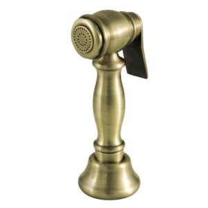 kingston brass ccrp1k3spr vintage kitchen faucet side sprayer, antique brass