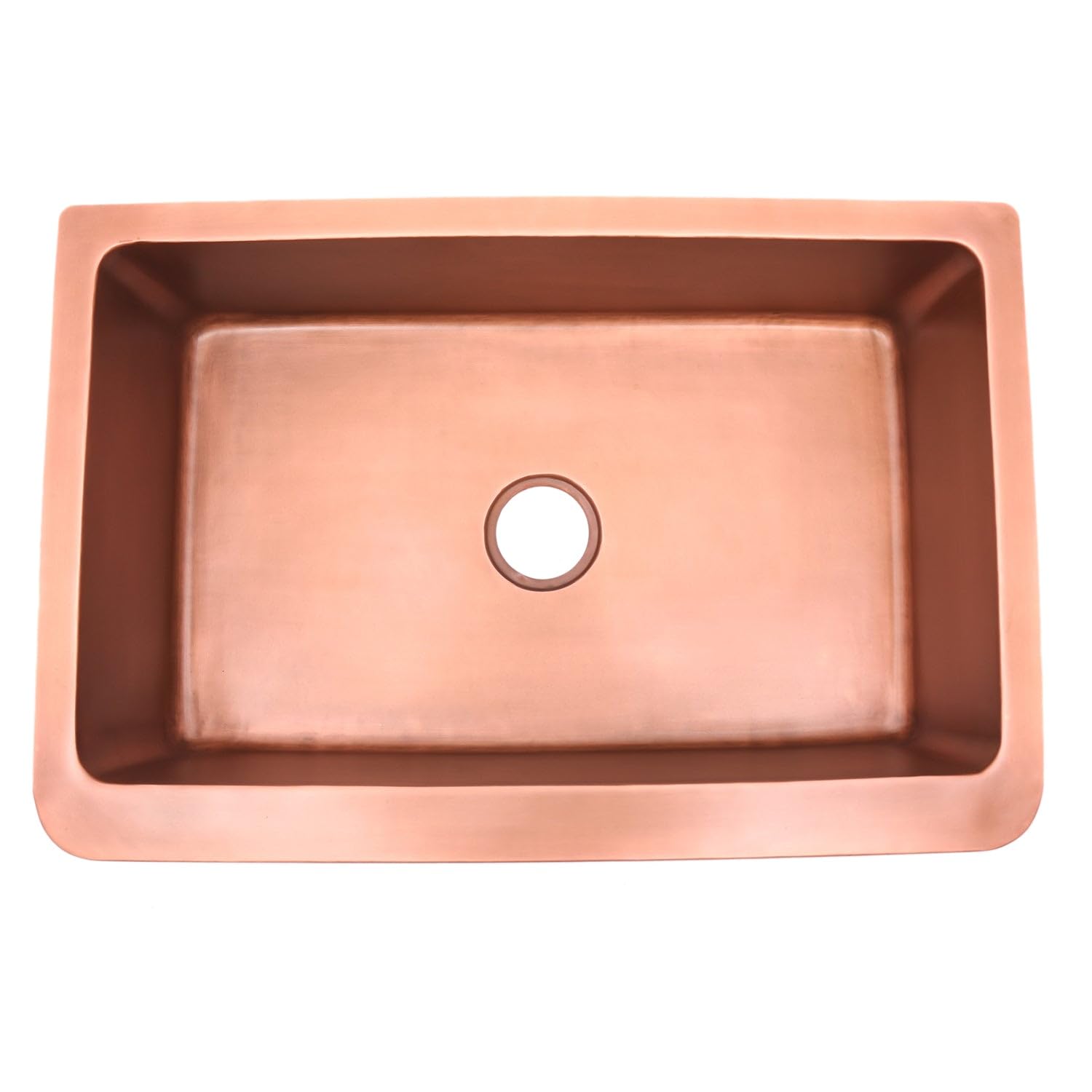 Sunflower Single Bowl Copper Apron-Front Sink – 30″ 29-3/4" W x 21-1/2" D x 10" H