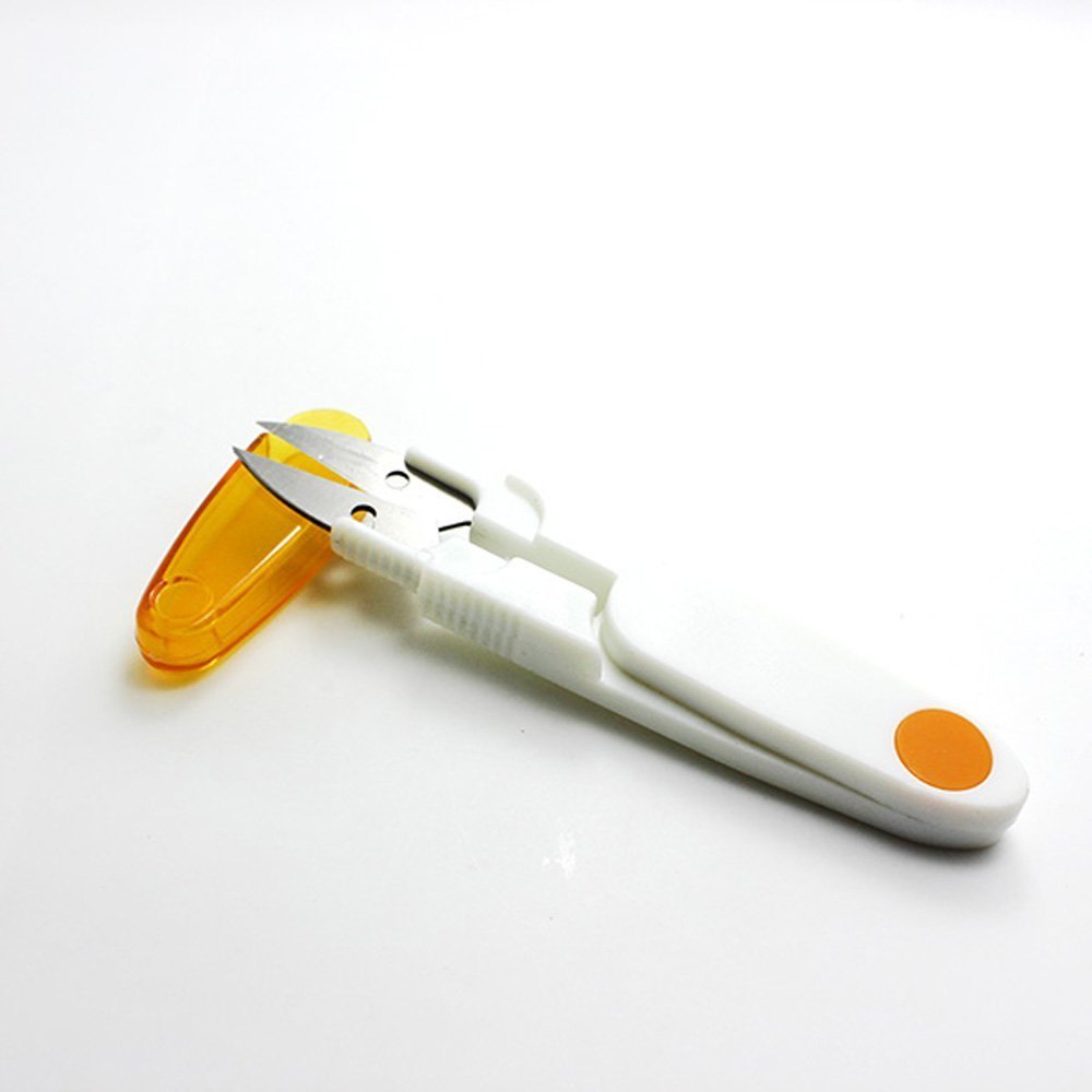 CJESLNA 1 X Thread Cutter Scissors Clipper Snips&Safety Cover for Cross-stitch Embroidery Random Color