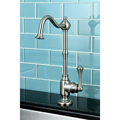 KINGSTON BRASS KS7398BL Vintage Cold Water Filtration Faucet, Brushed Nickel