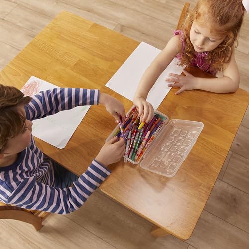 ECR4Kids 24in x 36in Rectangular Hardwood Table with 20in Legs and Two 10in Chairs, Kids Furniture, Honey