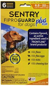 sentry 6 count fiproguard plus dog flea and tick drop, 22-pound - discontinued