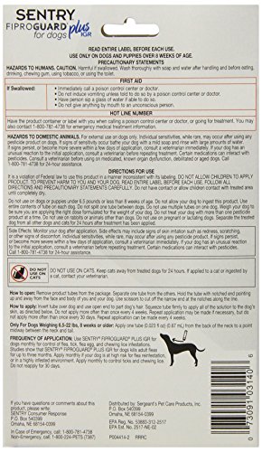 Sentry 6 Count FiproGuard Plus Dog Flea and Tick Drop, 22-Pound - Discontinued