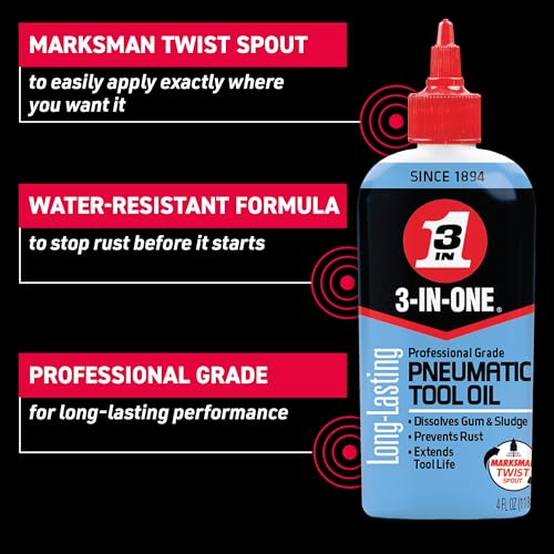 3-IN-ONE Professional Grade Pneumatic Tool Oil, 4 OZ