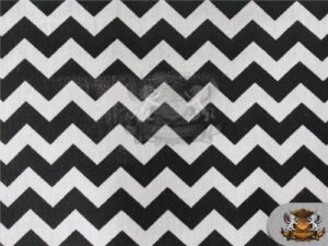 polycotton printed fabric small chevron black white / 60" wide/sold by the yard