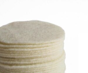 nakpunar 2 inches ivory felt circles - 50 pieces