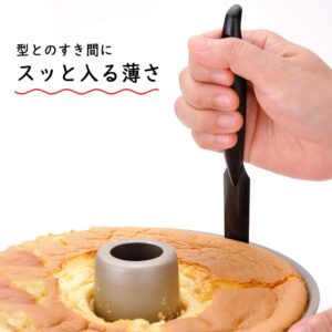 Shimomura Planning 34167 Chiffon Cake Knife, Total Length 9.2 inches (23.3 cm), Made in Japan, Thin, Narinari, Won't Damage Mold, Can Be Removed, Easy to Remove, Pound Cake, Confectionery Supplies,