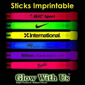 Glow Sticks Bulk Wholesale, 100 6” Industrial Grade Orange Light Sticks. Bright Color, Glow 12-14 Hrs, Safety Glow Stick with 3-Year Shelf Life, GlowWithUs Brand