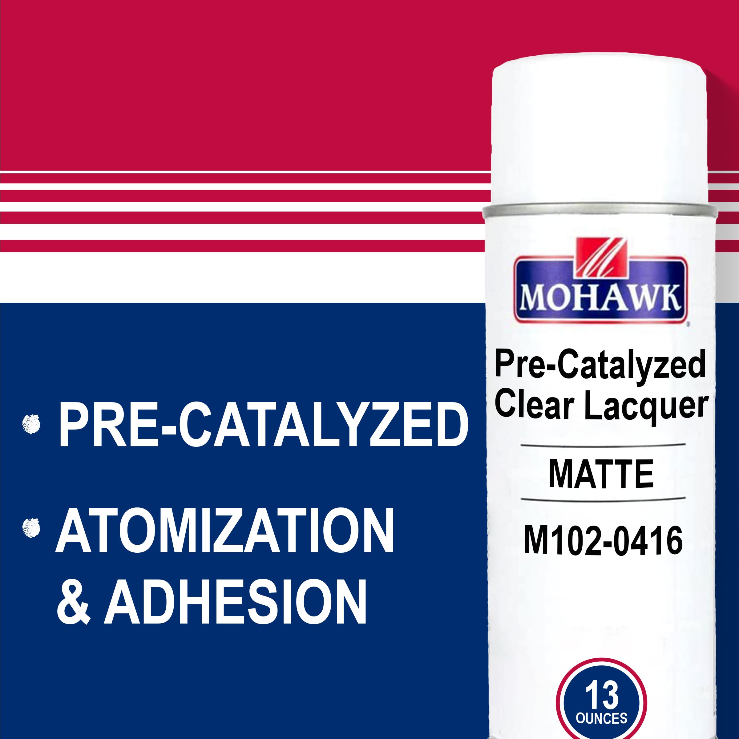 Mohawk Finishing Products Pre-Catalyzed Clear Lacquer, Matte Finish, M102-0416, 13 oz