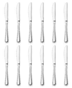 new star foodservice 58444 bead pattern, stainless steel, dinner knife, 8.5-inch set of 12