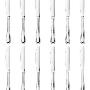 New Star Foodservice 58444 Bead Pattern, Stainless Steel, Dinner Knife, 8.5-Inch Set of 12