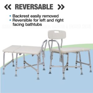 Lumex Bariatric Tub Transfer Bench, Bathtub & Shower Chair, Holds 600 Pounds