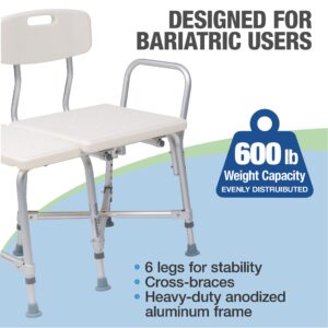 Lumex Bariatric Tub Transfer Bench, Bathtub & Shower Chair, Holds 600 Pounds