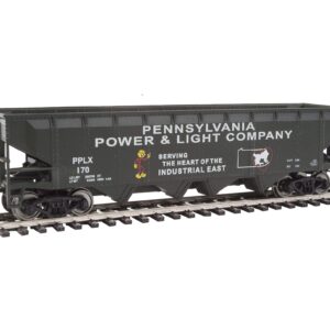 Walthers Trainline HO Scale Model Offset Quad Hopper - Ready to Run - Pennsylvania Power & Light Pplx #170