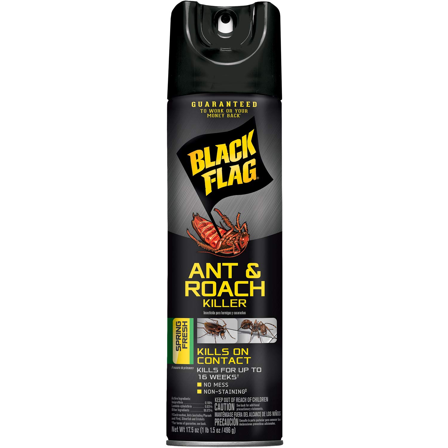 Black Flag Ant & Roach Killer Aerosol, Spring Fresh Scent, 17.5-Ounce, 12-Pack