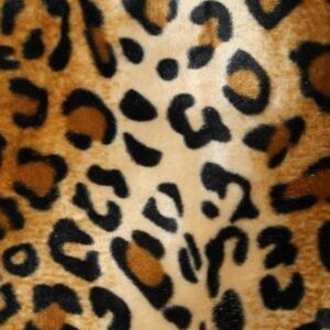 Velboa Animal Print Faux / Fake Fur Leopard Gold Fabric By the Yard by Fabric Drapery