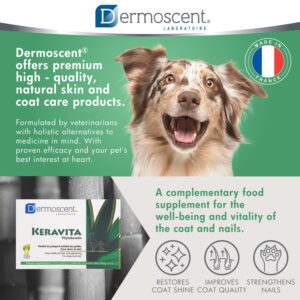 Dermoscent Keravita® Dog & Cat Skin and Coat Food Supplement - Natural Vitamin Pills for Hair Loss or Brittle Claws - 30 Tablets