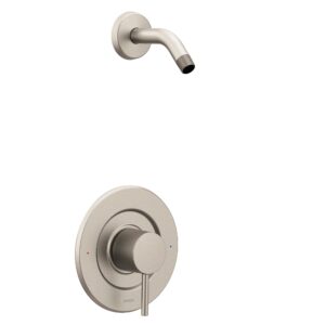 moen align brushed nickel posi-temp pressure balancing modern shower trim kit without showerhead valve required, t2192nhbn