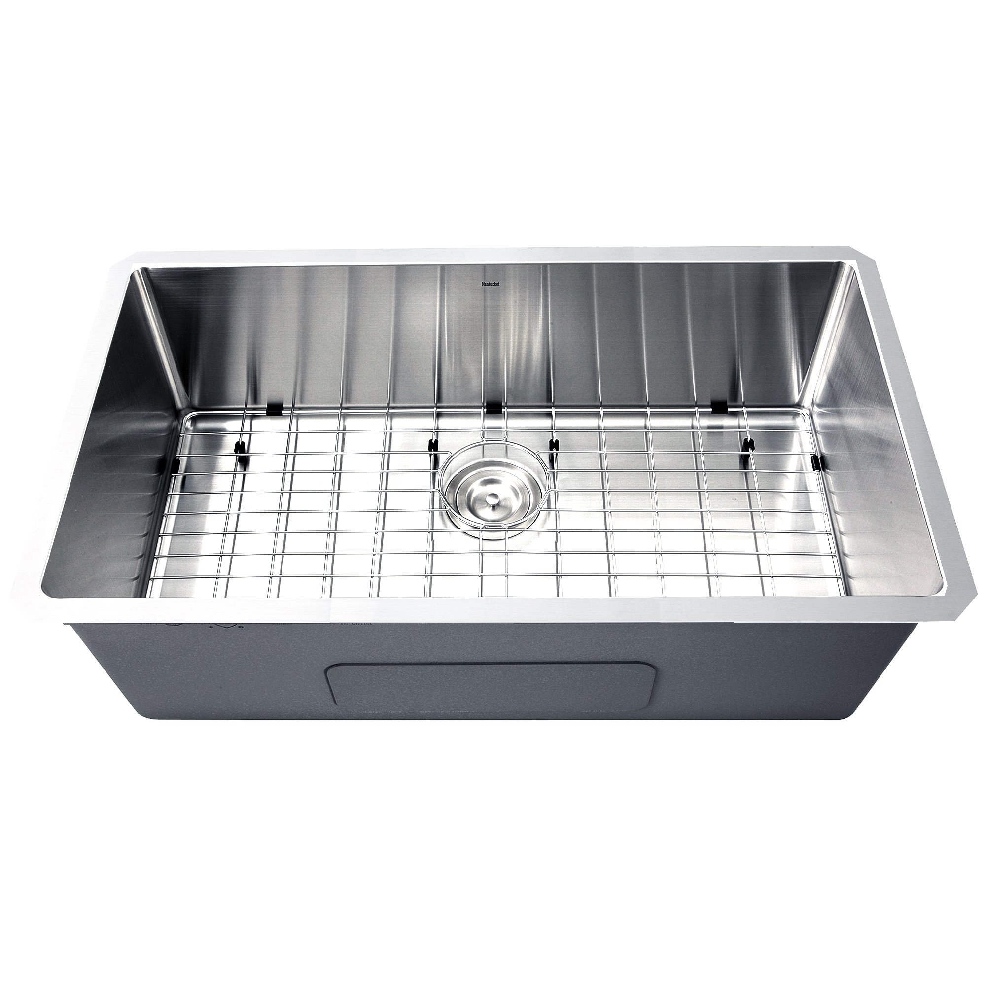 Nantucket Sinks SR3218-16 32-Inch Small Radius Rectangle Stainless Steel Undermount Kitchen Sink