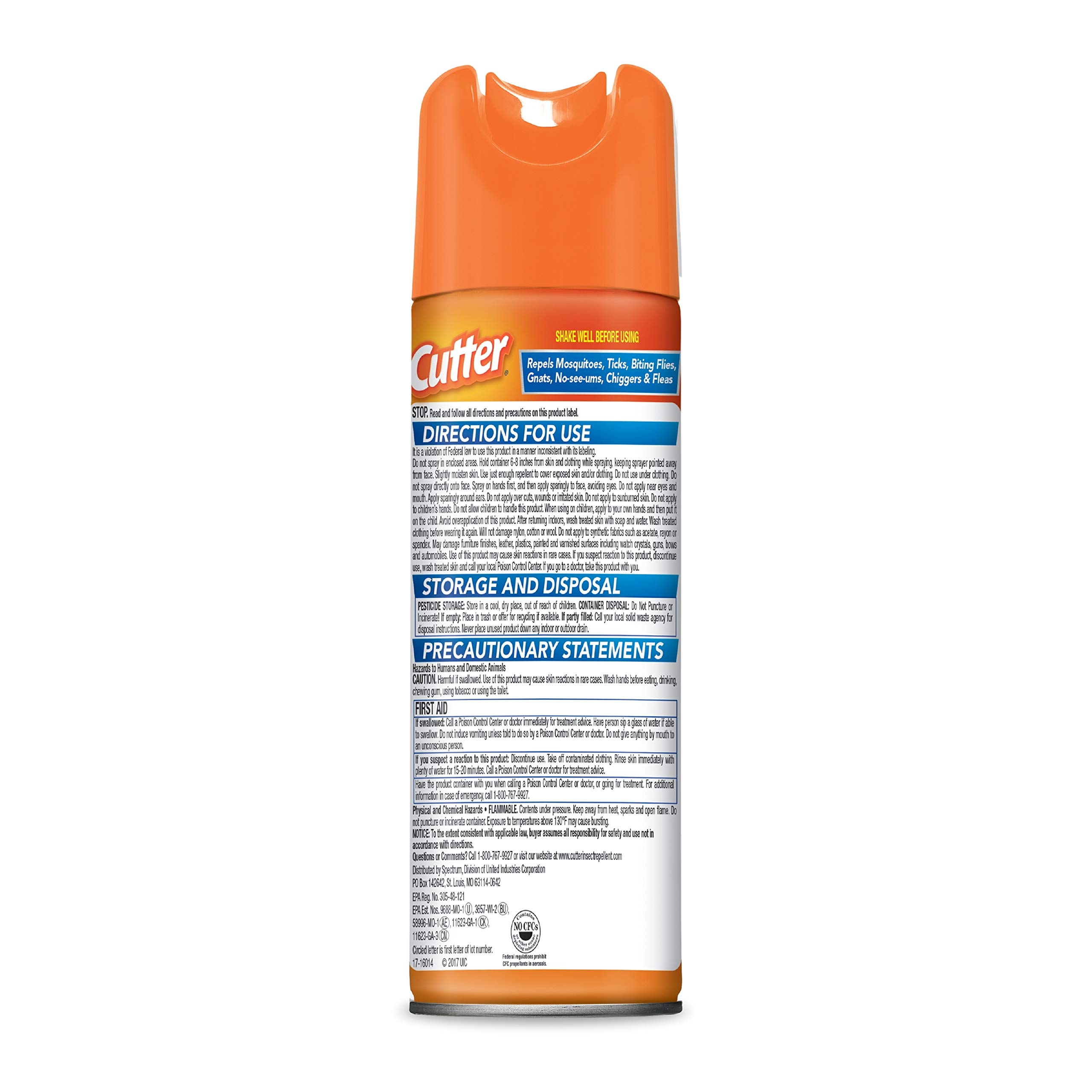 Cutter Sport Insect Repellent 6 Ounces, Aerosol, With 15 Percent DEET, 12 Pack