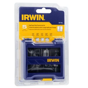 IRWIN Metal Countersink Drill Bit Set, 5 Piece, 1877793