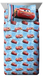 jay franco disney pixar lightning mcqueen full size sheet set, cars 95