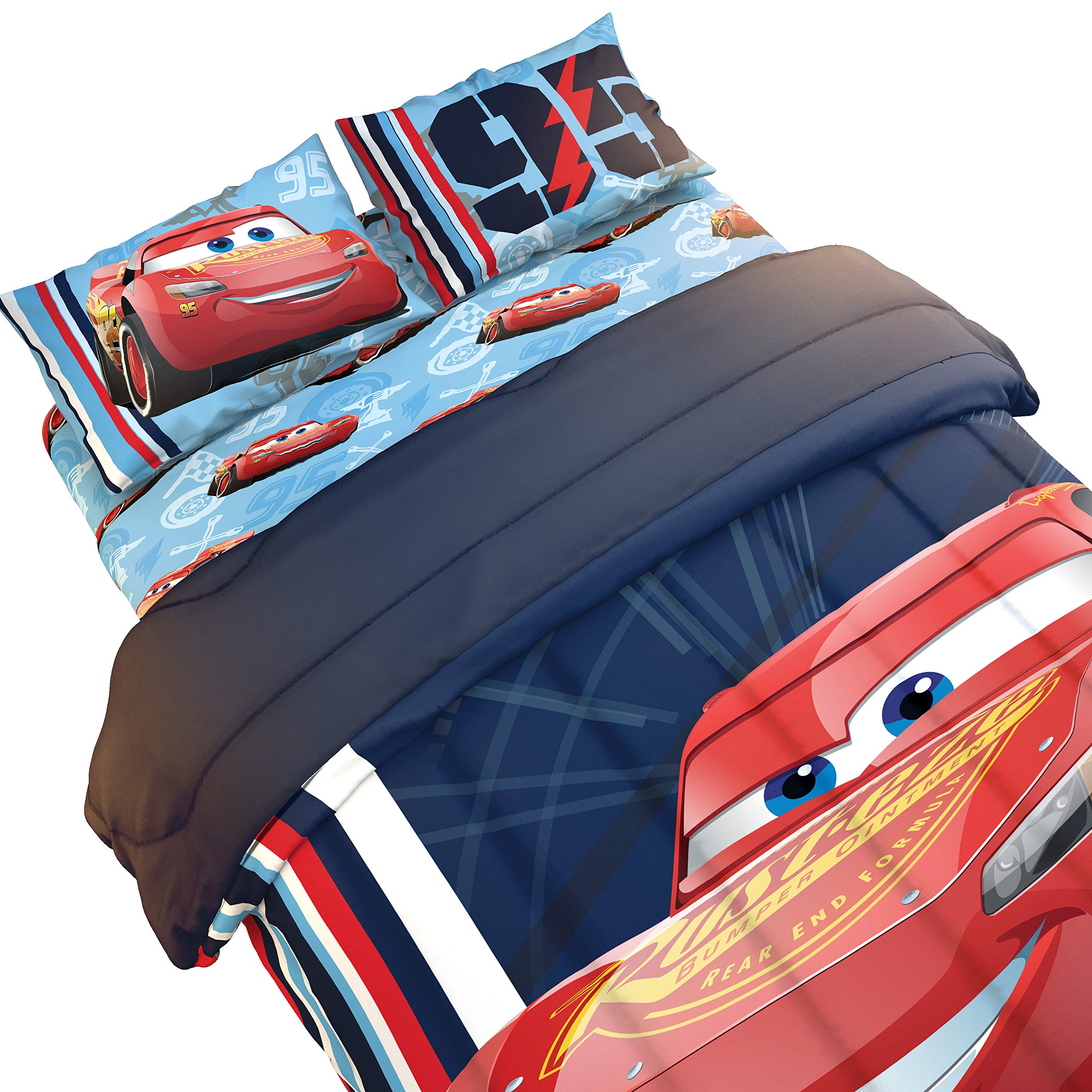 Jay Franco Disney Pixar Lightning McQueen Full Size Sheet Set, Cars 95