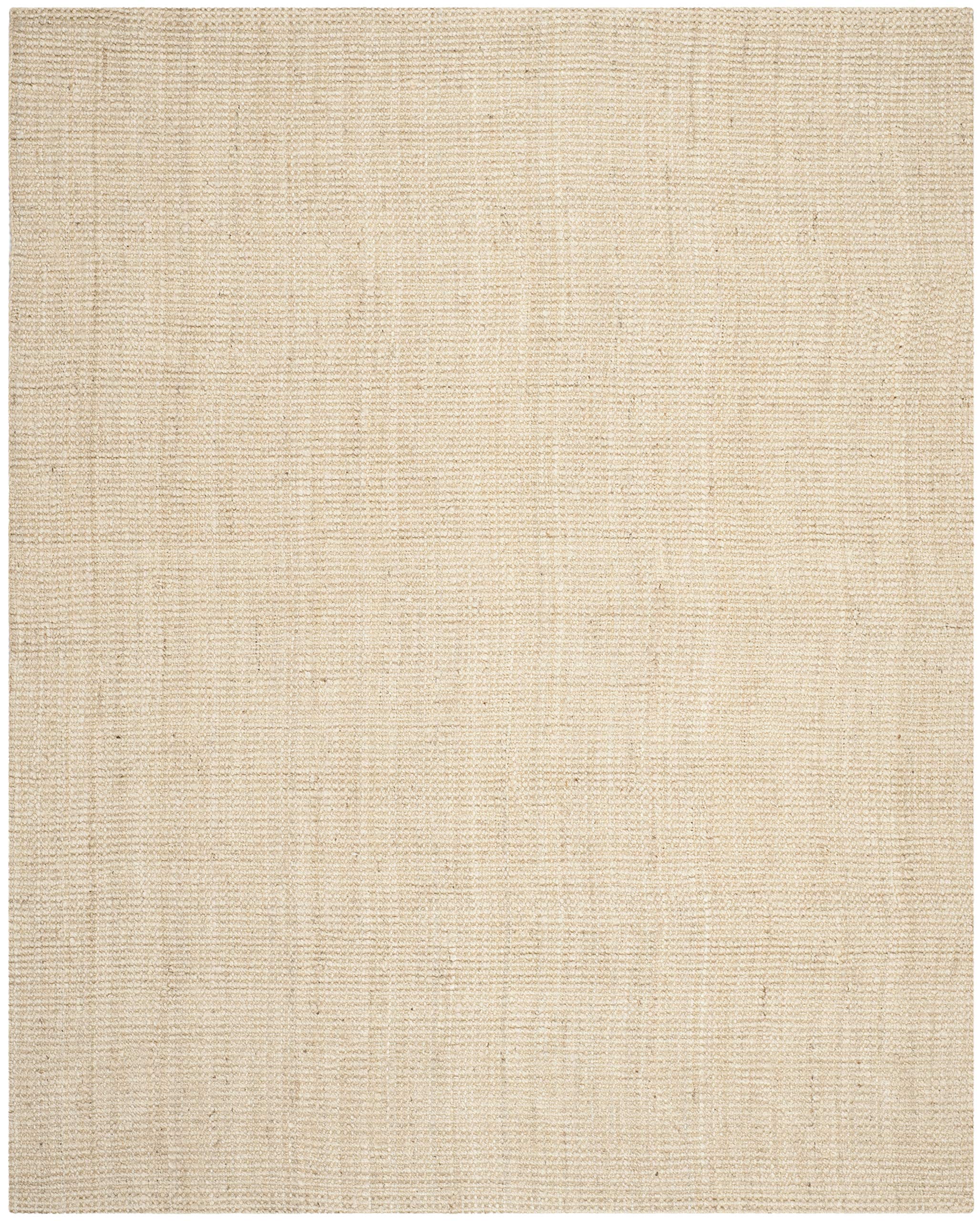 SAFAVIEH Natural Fiber Collection Area Rug - 9' Square, Ivory, Handmade Farmhouse Jute, Ideal for High Traffic Areas in Living Room, Bedroom (NF730A)